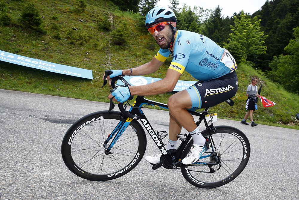 Dario Cataldo (Astana) was caught at the end of stage 4 of the Criterium du Dauphine