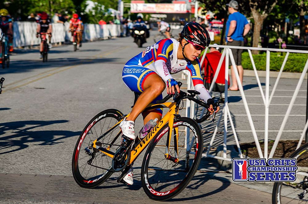 Rider is aggressive in the race