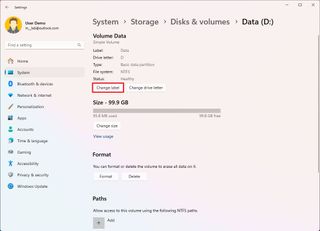 Change drive label