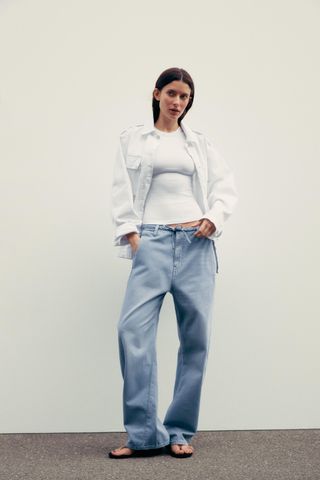 Tie-Waist Chino Pants