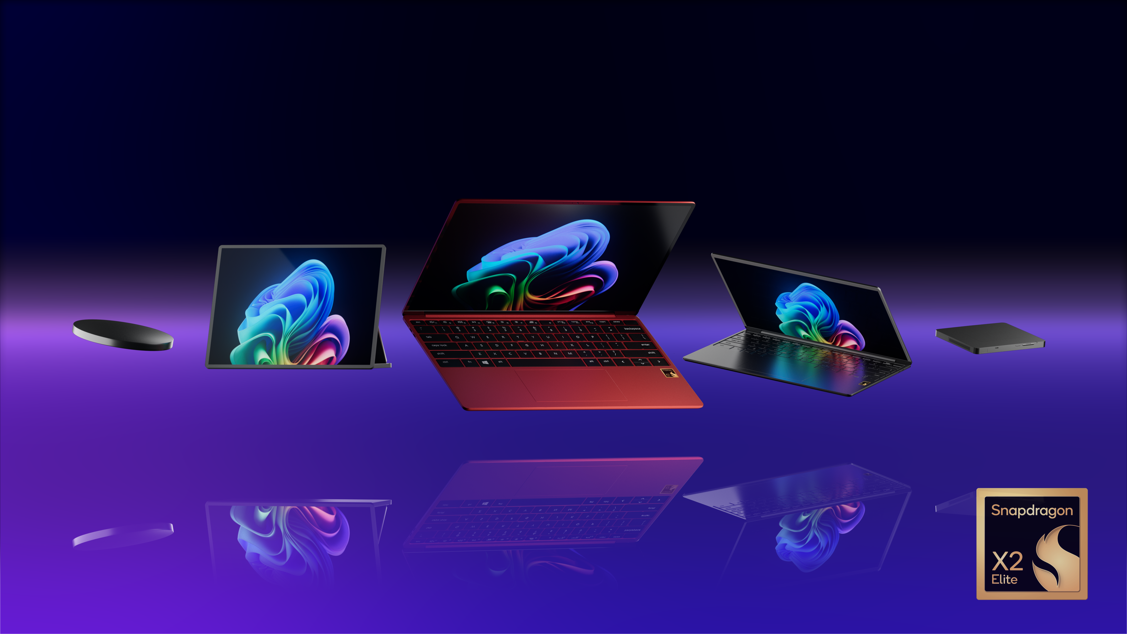 Promotional imagery for the new Snapdragon X2 Elite processor.