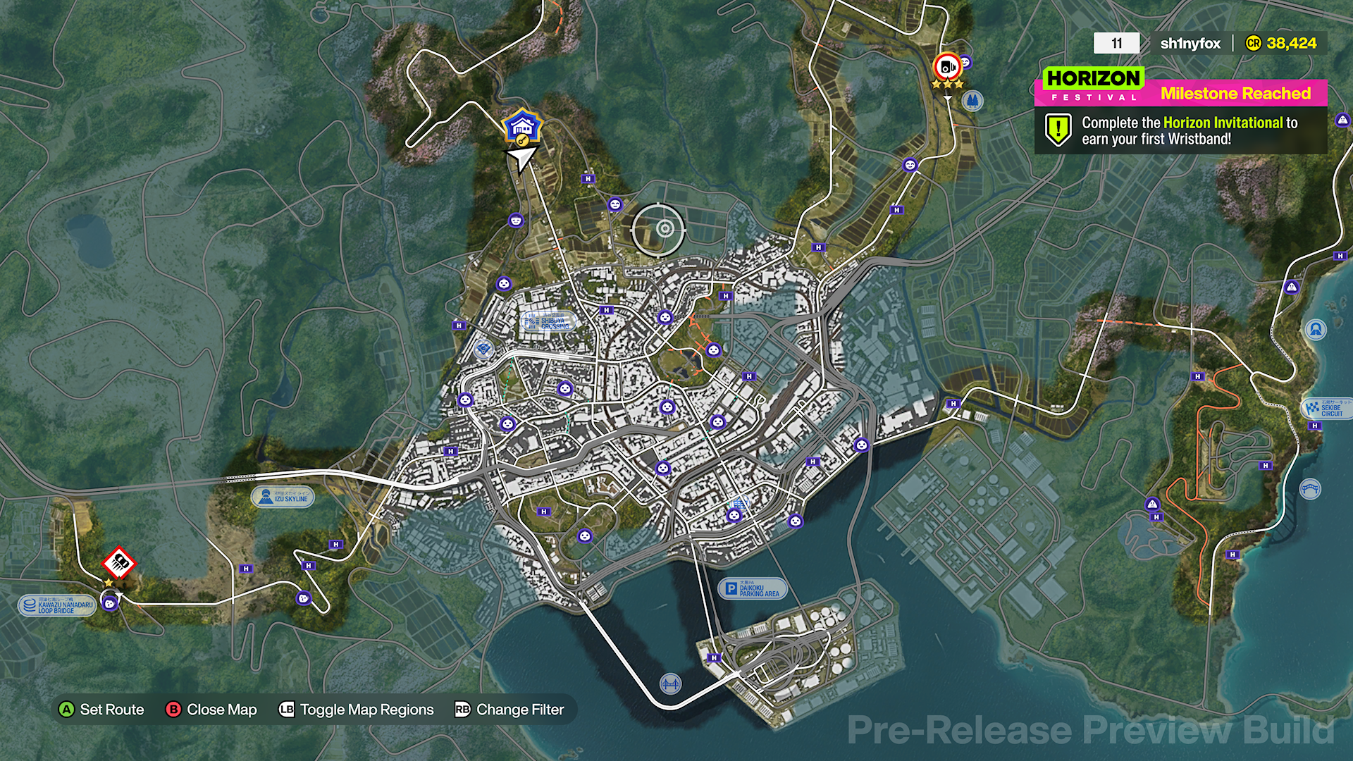 Screenshots of the Forza Horizon 6 detailing the Tokyo City portion of the map. 