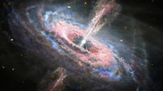 An artist's impression of a quasar 