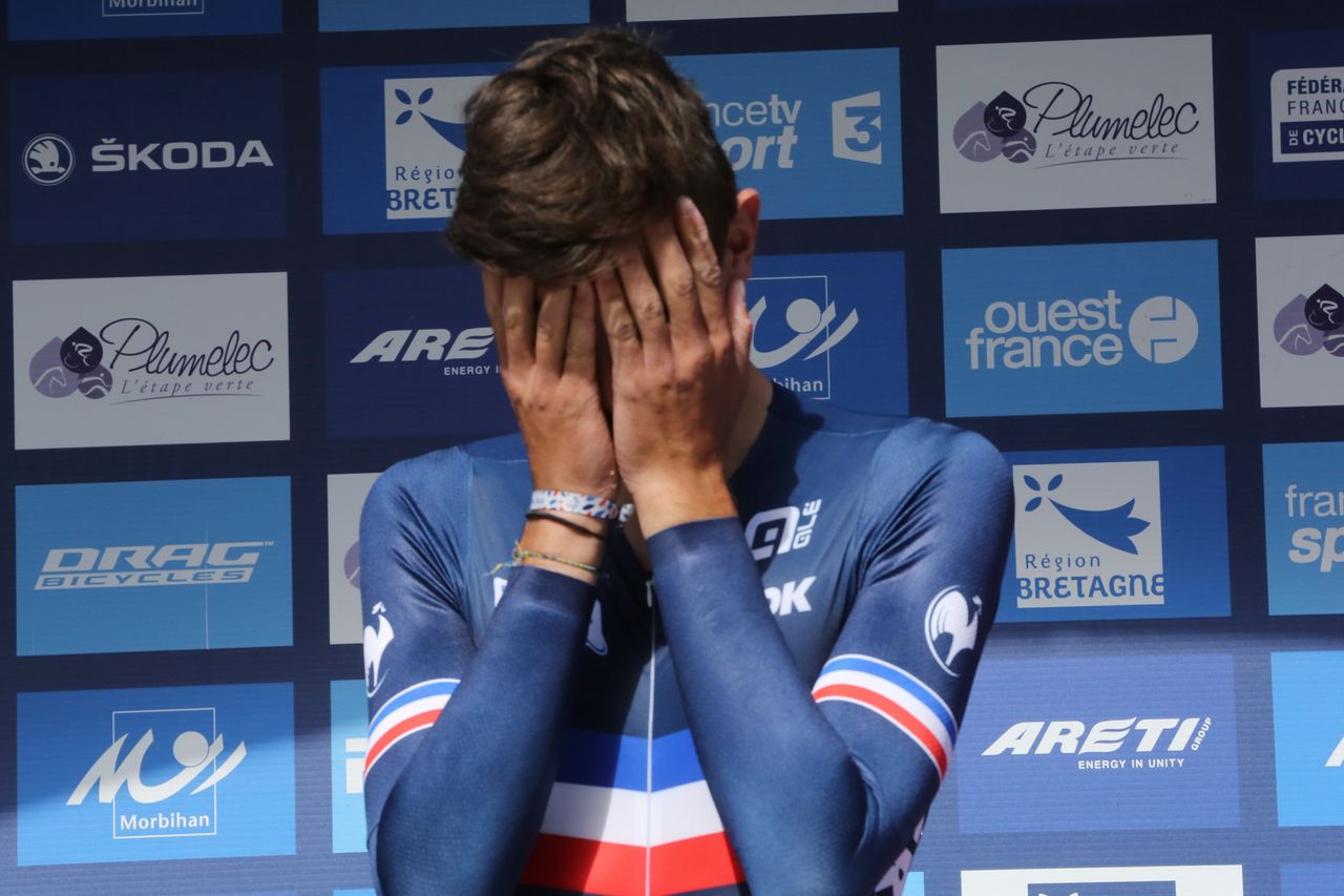 The emotion flows out on the podium