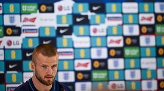 England defender Eric Dier in a press conference ahead of the 2022 World Cup in Qatar.