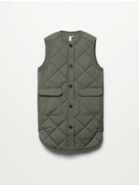 Buttoned quilted gilet, $99.99