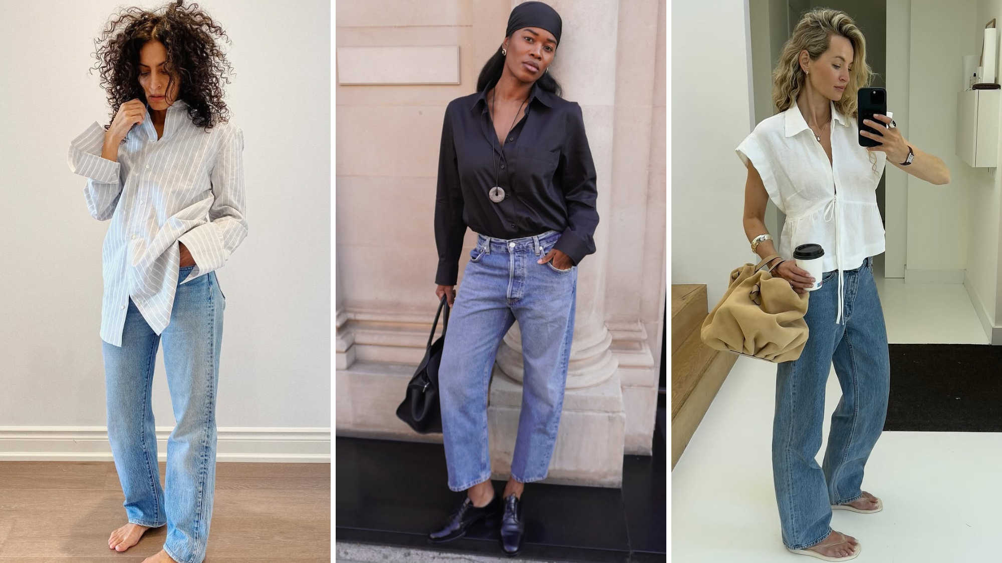 women posing in jeans - best high street jeans