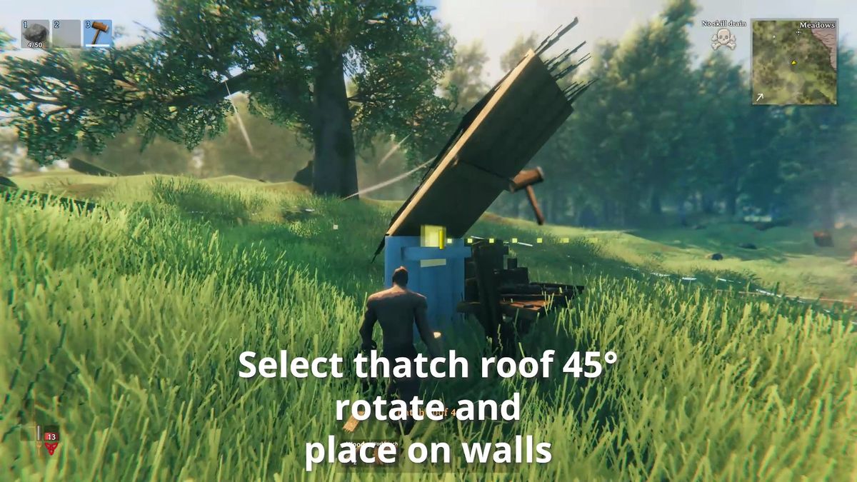Valheim First Steps Build Roof