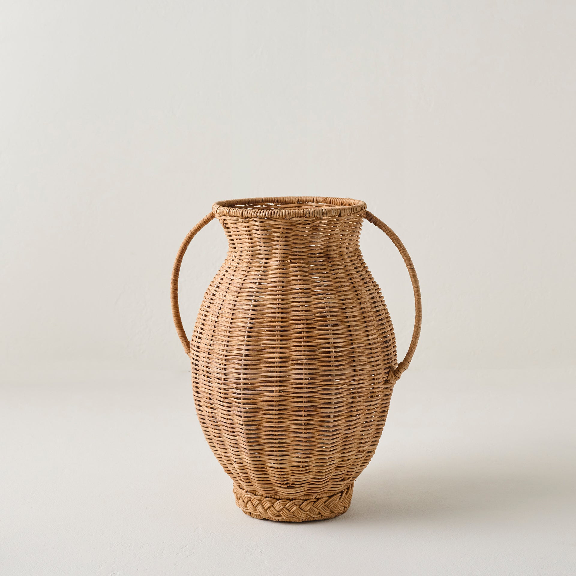 Round Rattan Vase