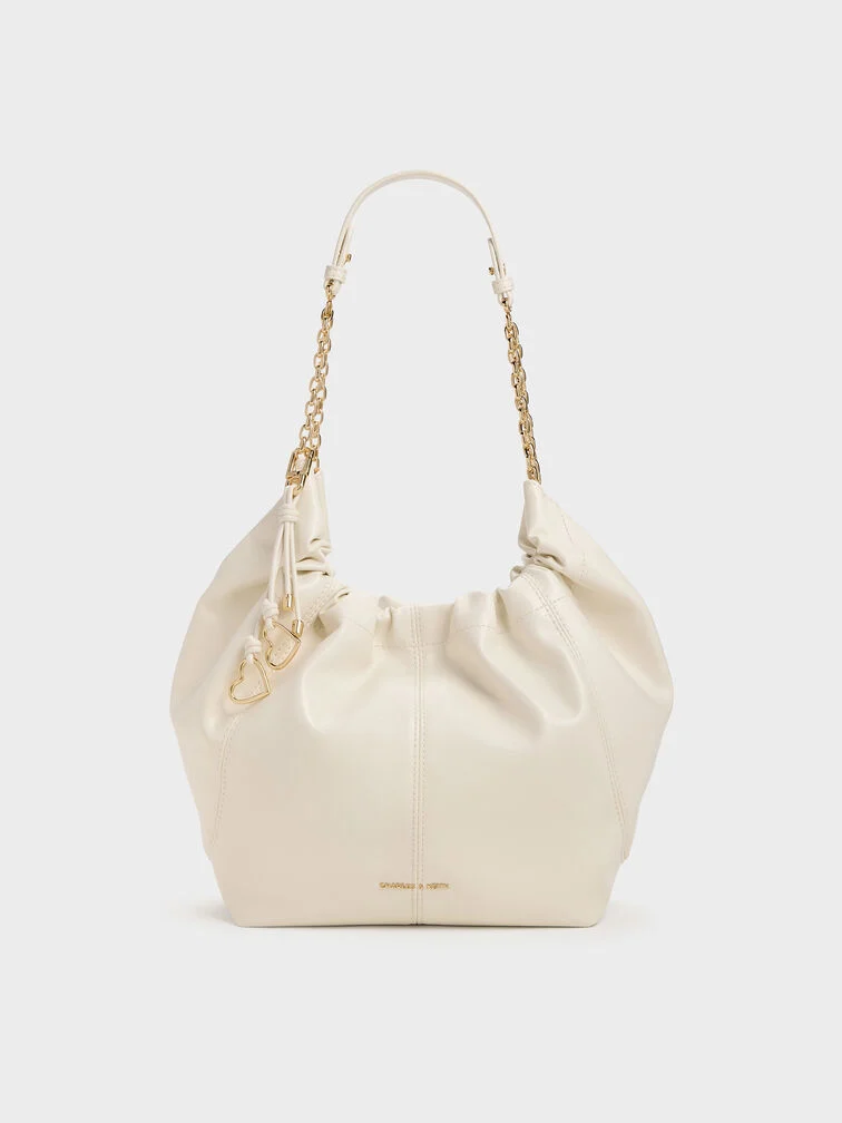 Charles &amp;amp; Keith, Ciara Ruched Hobo Bag