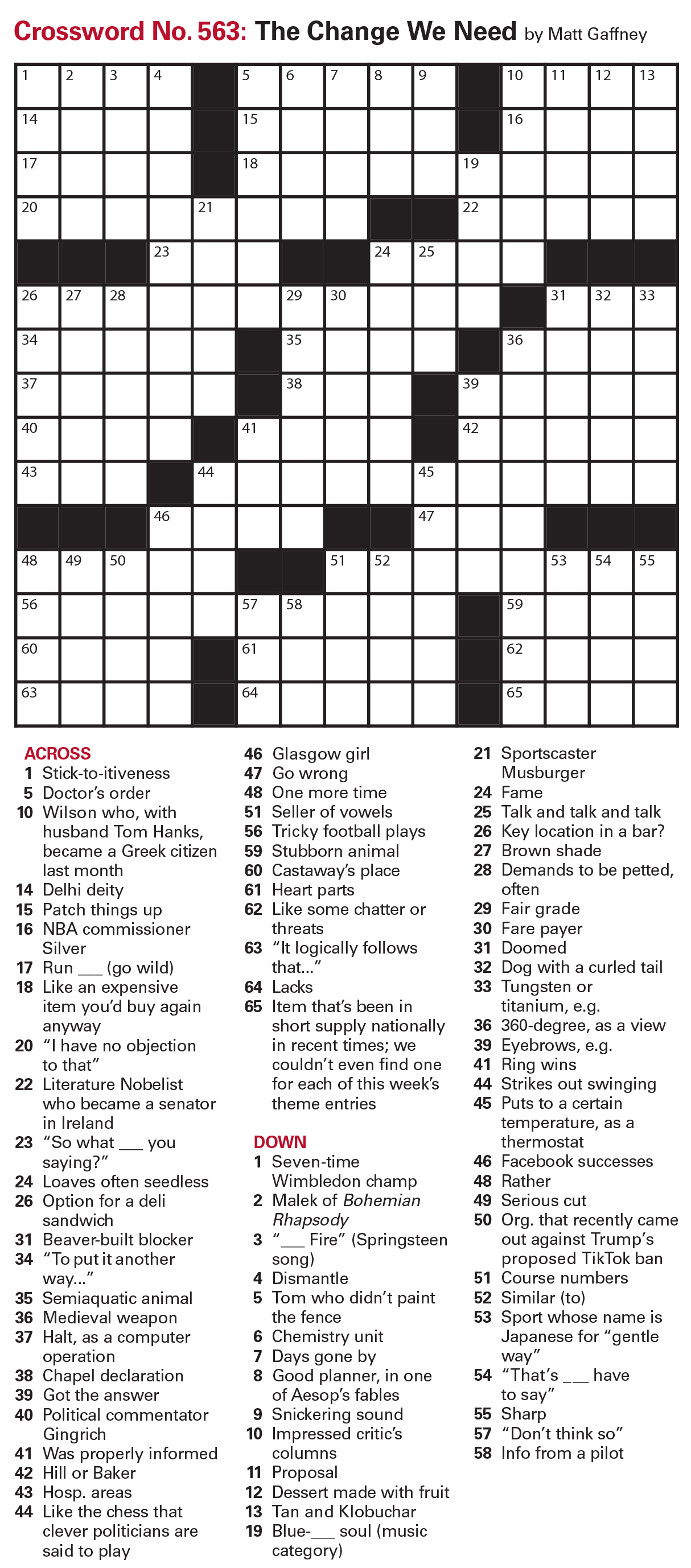 Crossword puzzle