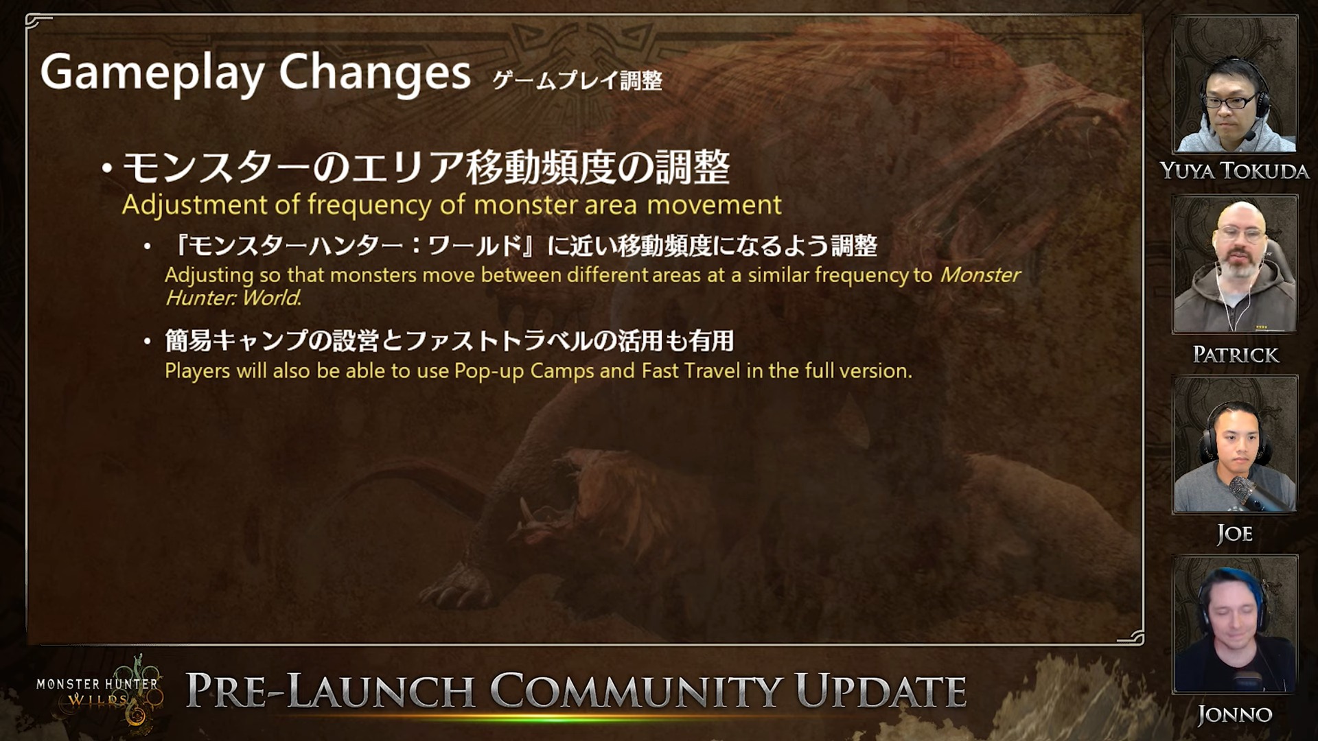 Capcom showcasing gameplay changes coming to Monster Hunter Wilds