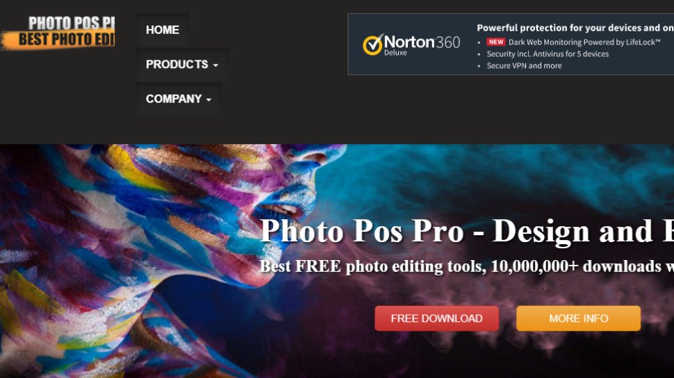 Website screenshot for Photos Pos Pro