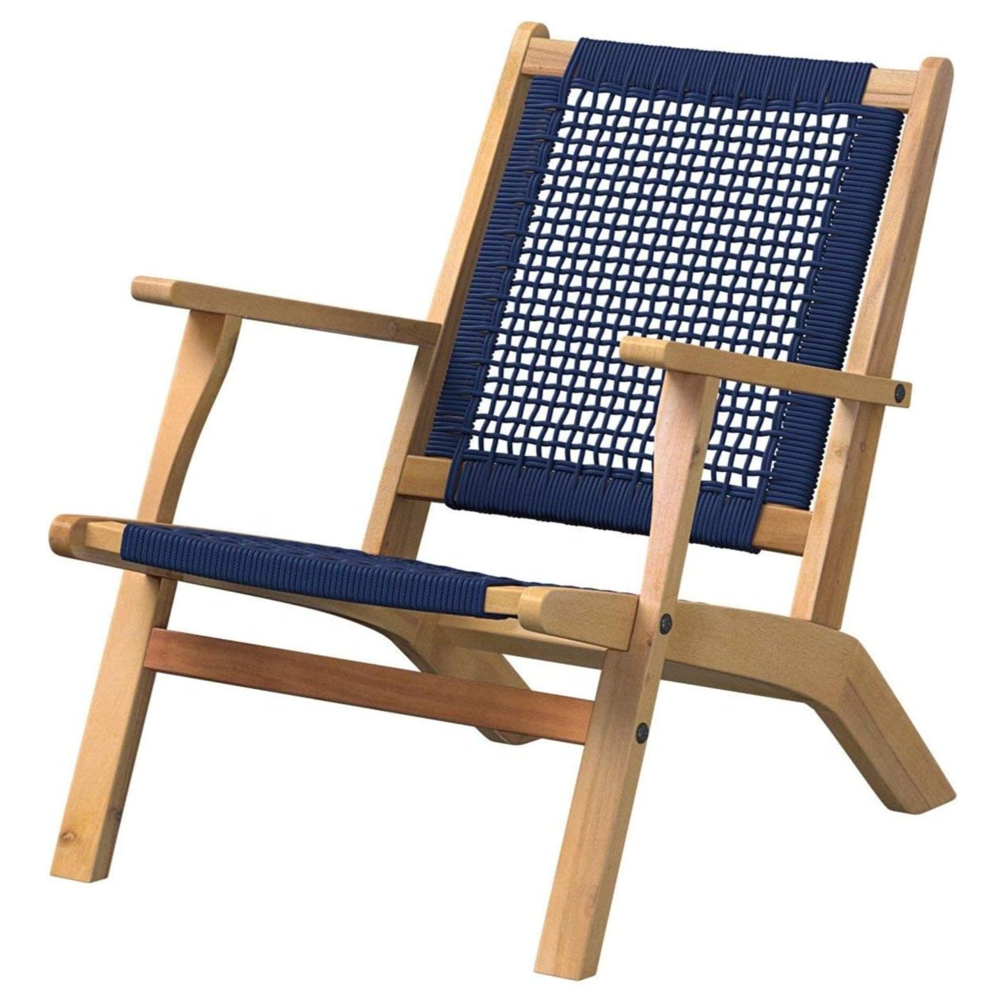 Wooden blue chair
