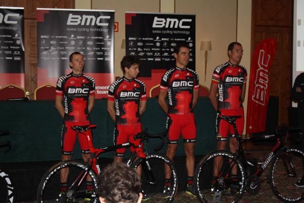 BMC's Italian clan: Ivan Santaromita, Mauro Santambrogio, Manuel Quinziato and Alessandro Ballan.