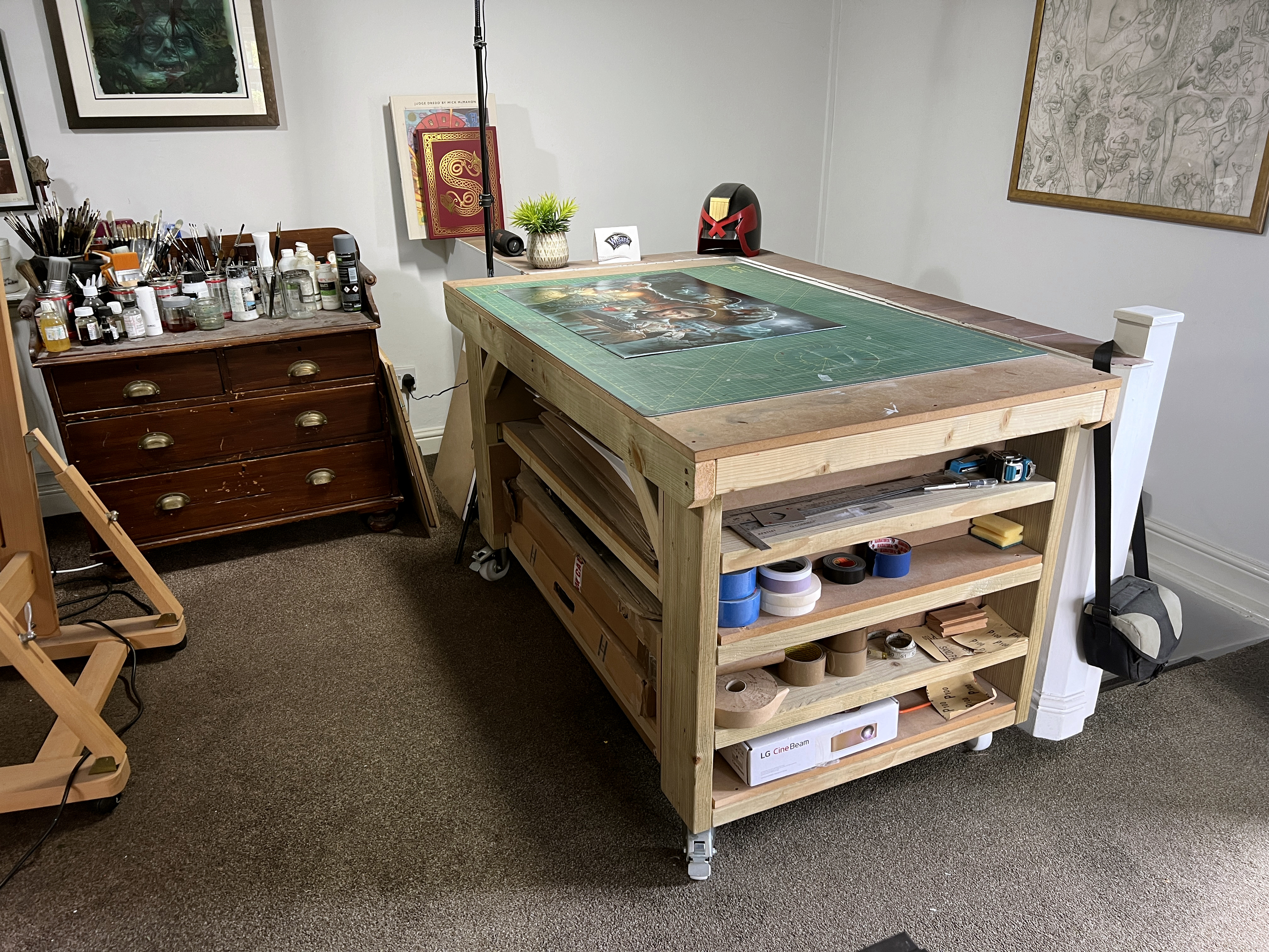 Furniture in an artist&#039;s studio
