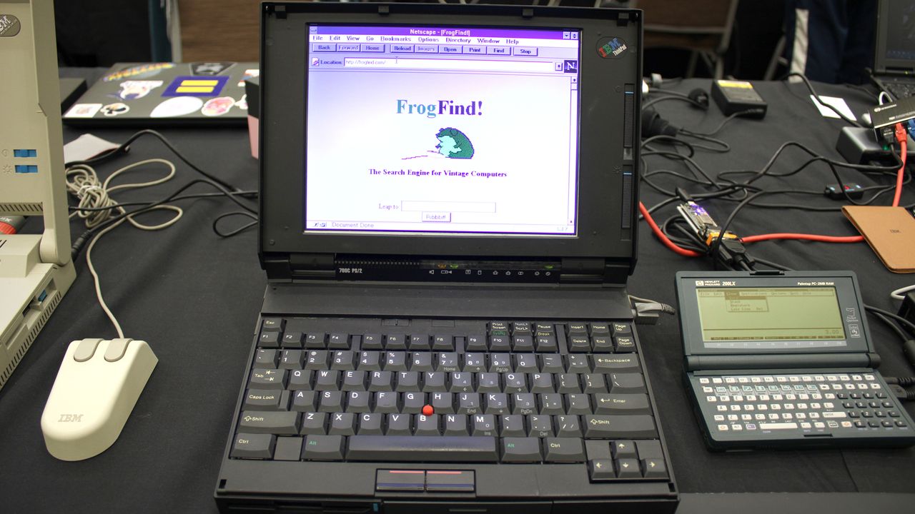 Old computer photographed at the Vintage Computer Festival in February 2025 in Orange, California.