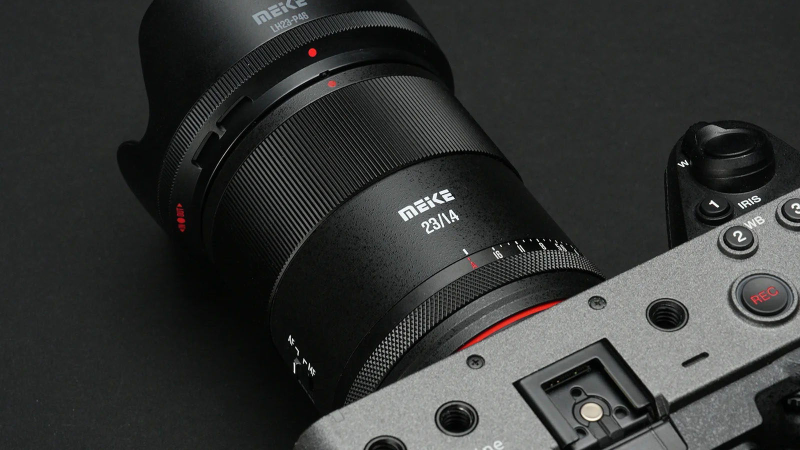 The Meike 23mm f/1.4 STM Neo lens