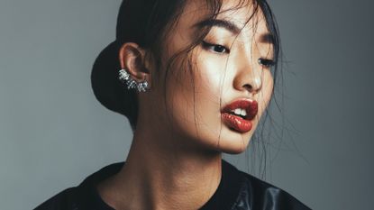A model with expensive-looking skin