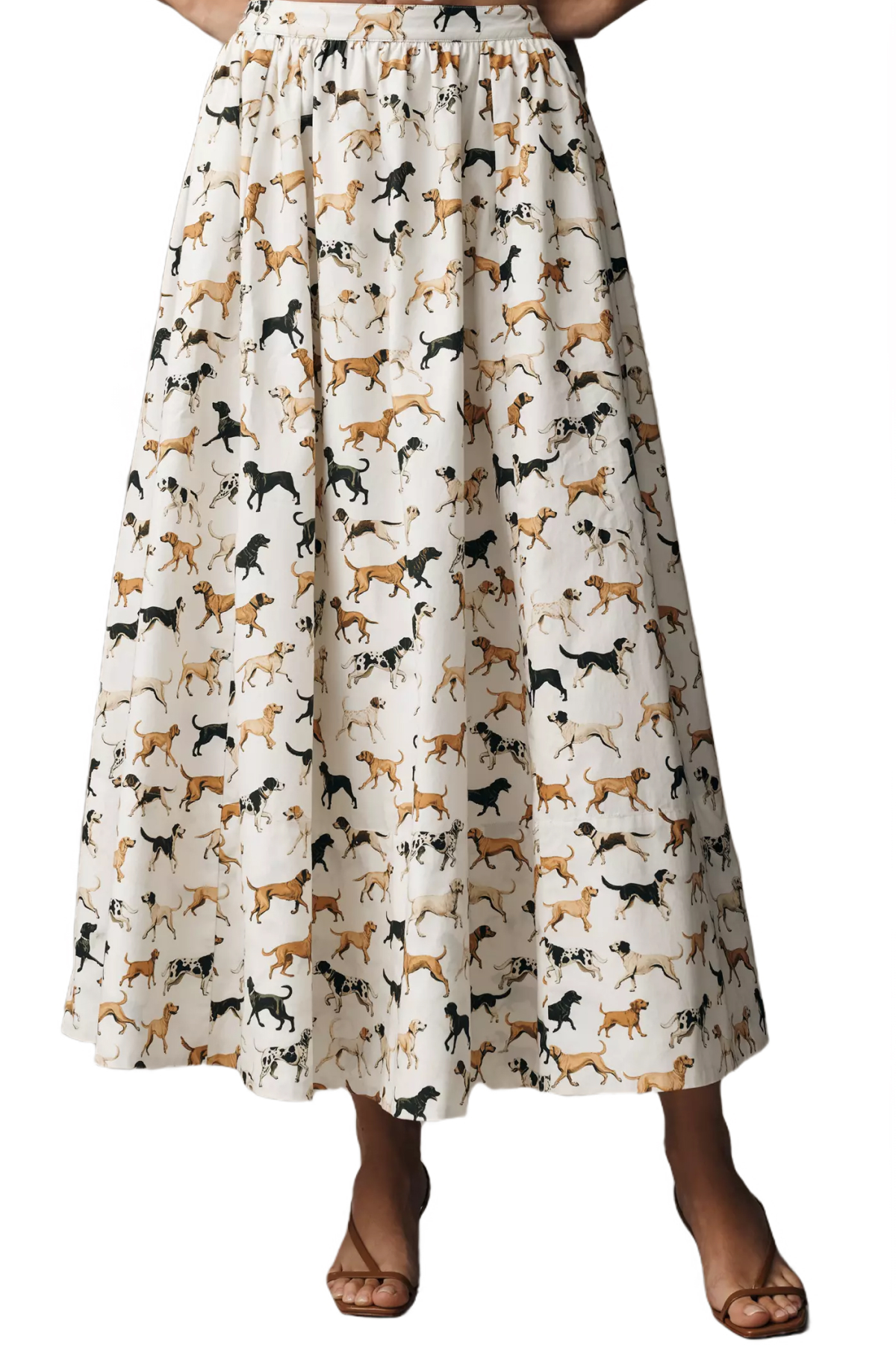 The Jacie Poplin Printed Maxi Skirt by Maeve