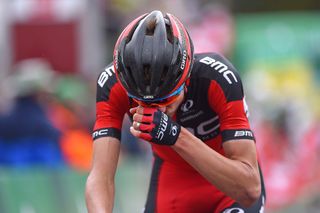 Tejay van Garderen at the finish of stage 5 at the Tour de Suisse