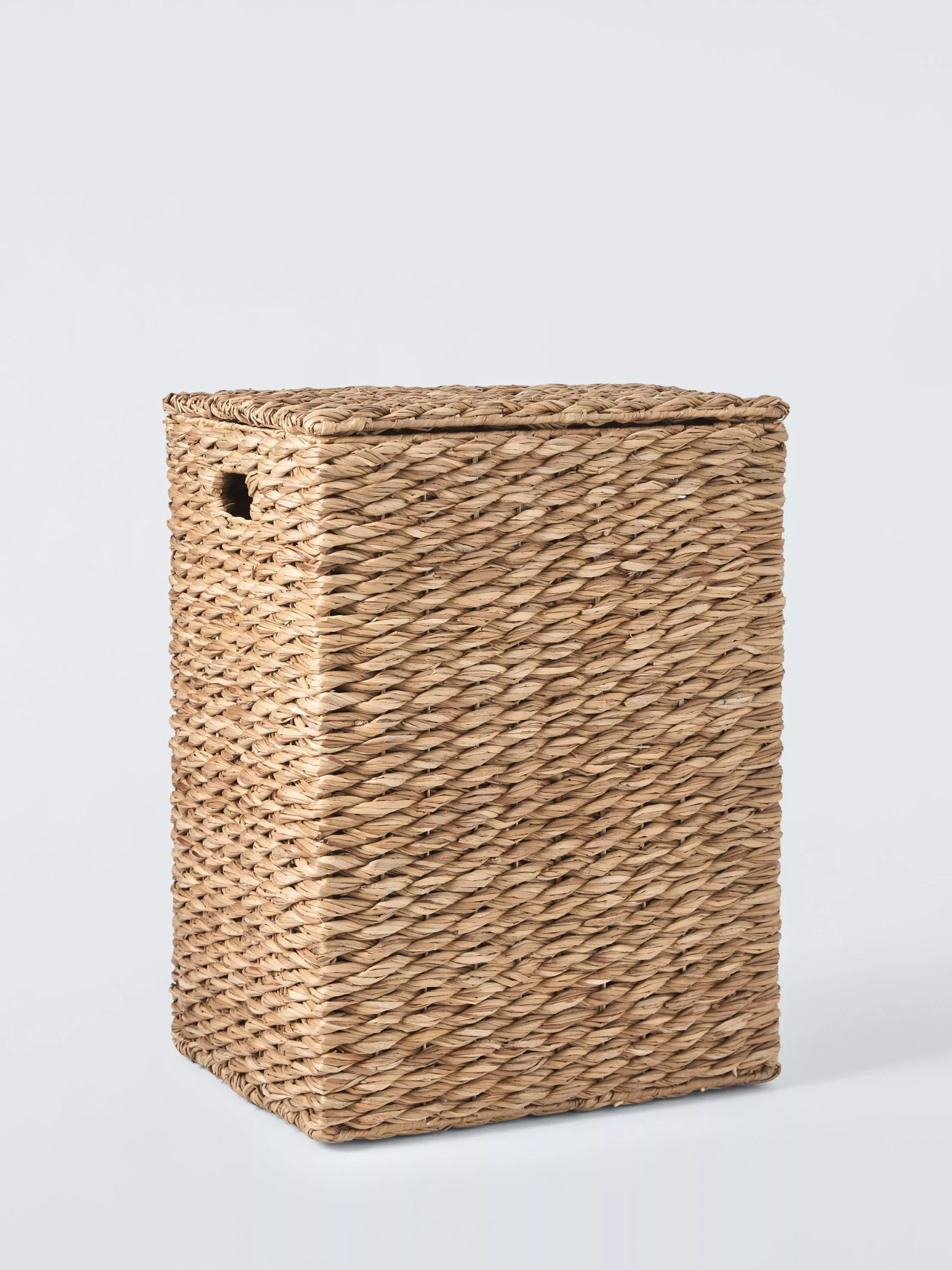 John Lewis Rectangular Bulrush Lidded Laundry Basket
