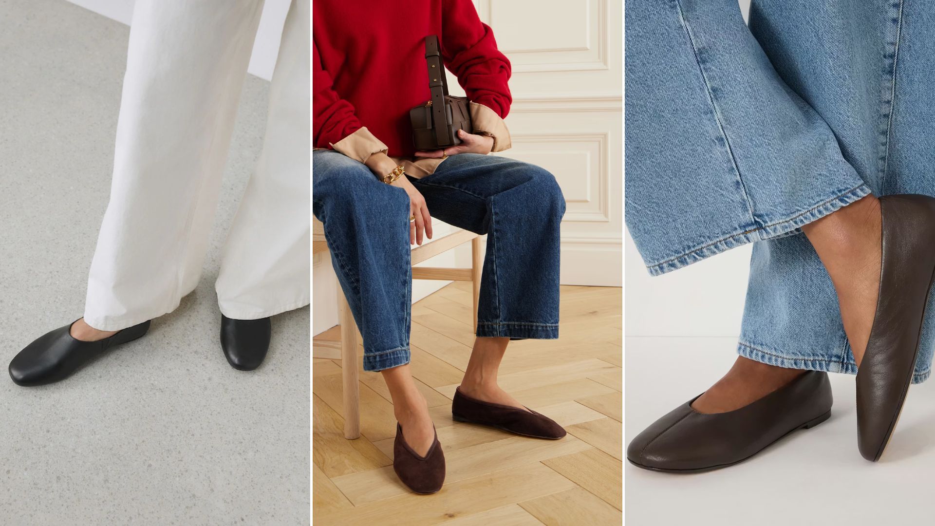 靴 HEWN Sq llic ballet flats 35h The humble ballet flat has been upgraded for 2026 | Woman & Home