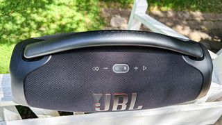 JBL Boombox 3 showing controls
