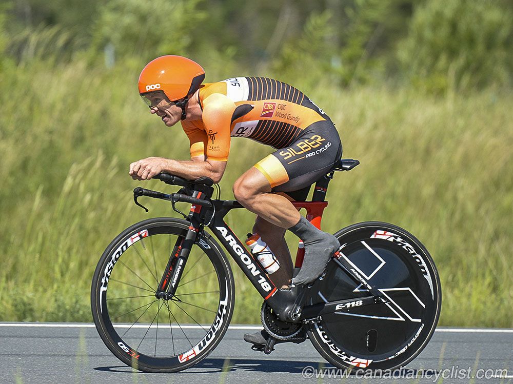 Ryan Roth (Silber Pro Cycling) finished a close 2nd in the men's ITT