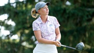 Lauren Hartlage takes a shot at the Dana Open