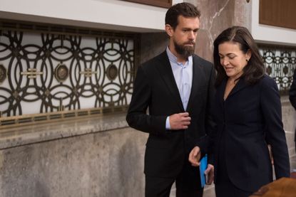 Twitter CEO Jack Dorsey and Facebook COO Sheryl Sandberg.