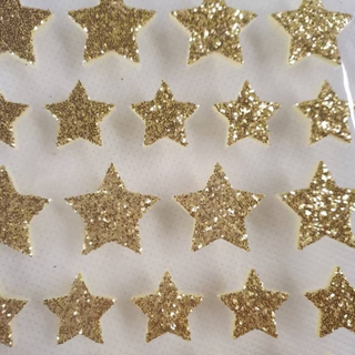 Gold glitter star stickers