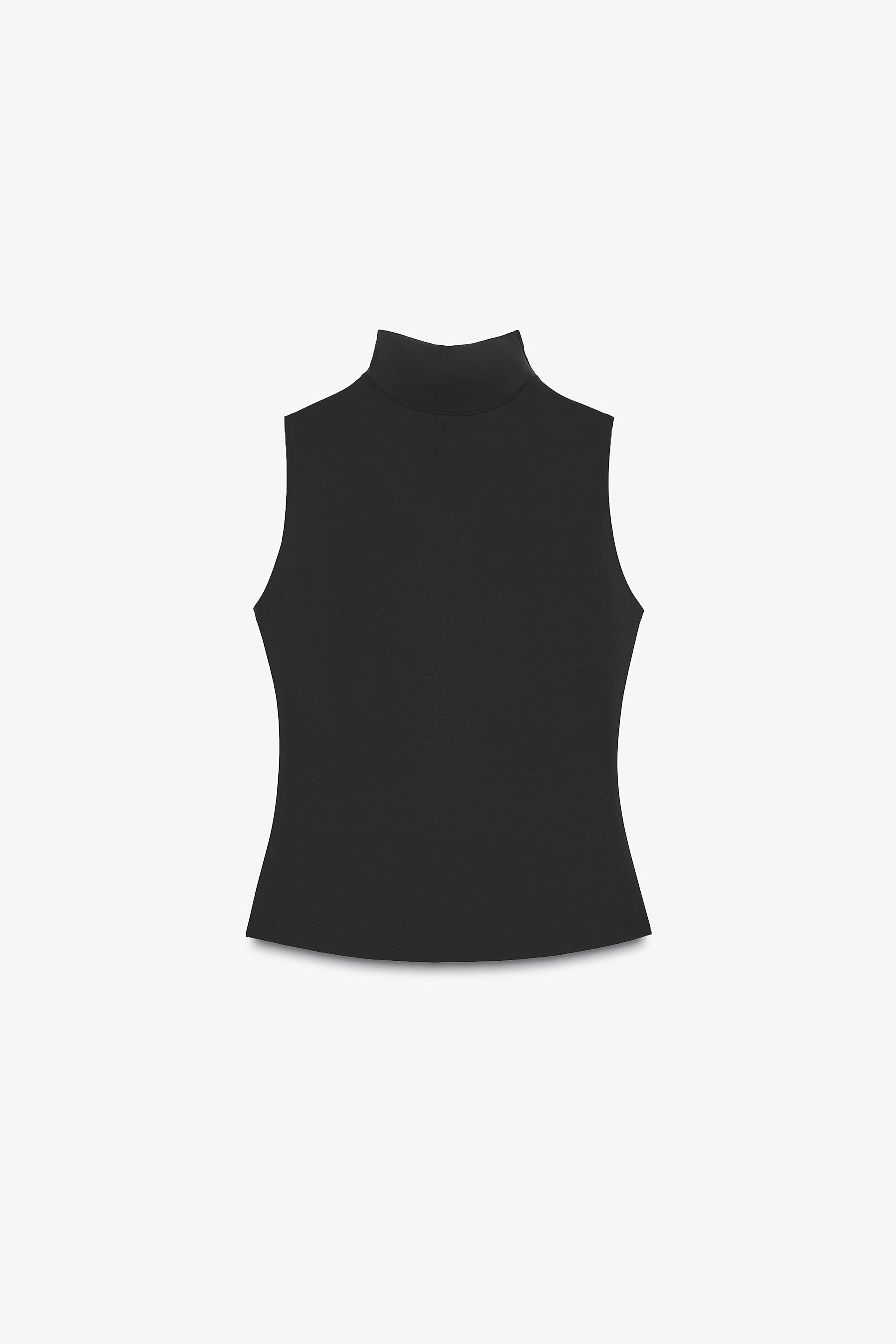 Poliamide Mock Neck Top