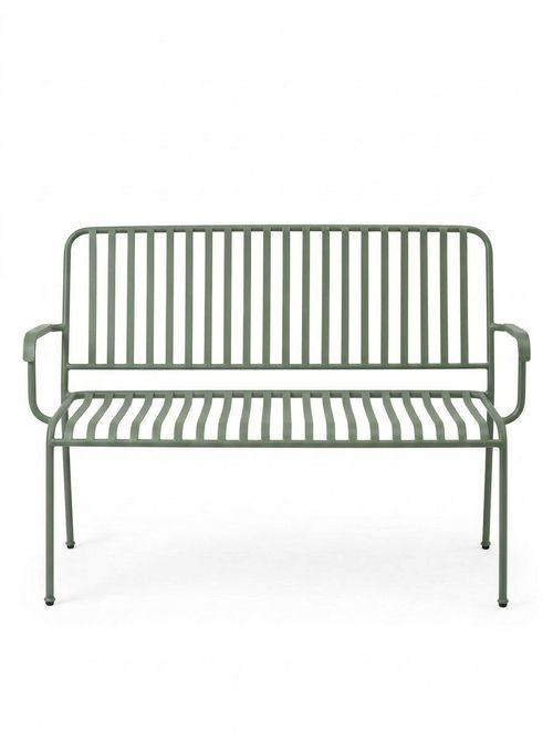 Indu 2 Seater Metal Garden Bench - Green