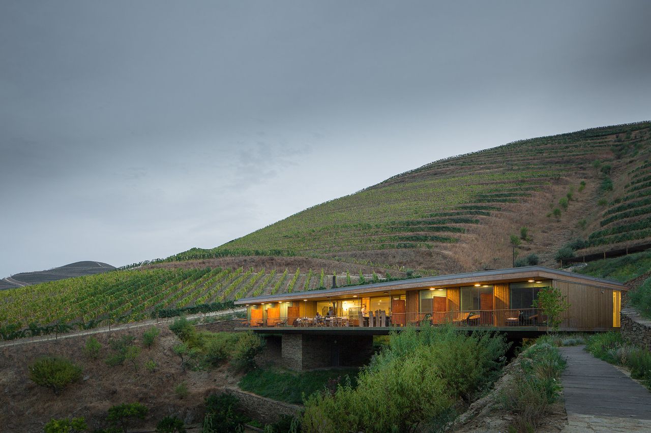 Exterior view of Casa do Rio winery hotel, Douro, Portugal