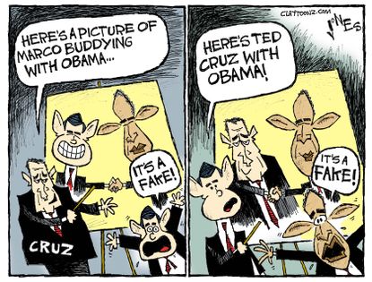 Political Cartoon U.S. Rubio Cruz