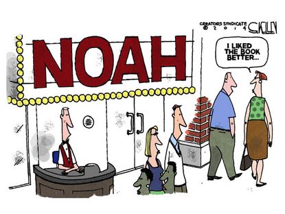 Editorial cartoon Noah movie
