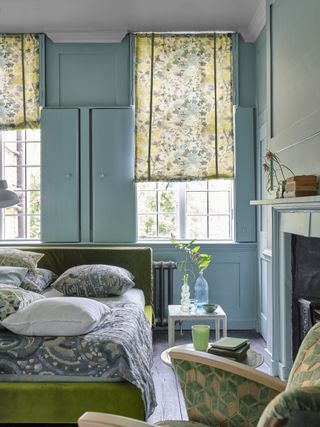 Blue bedroom by Designers Guild