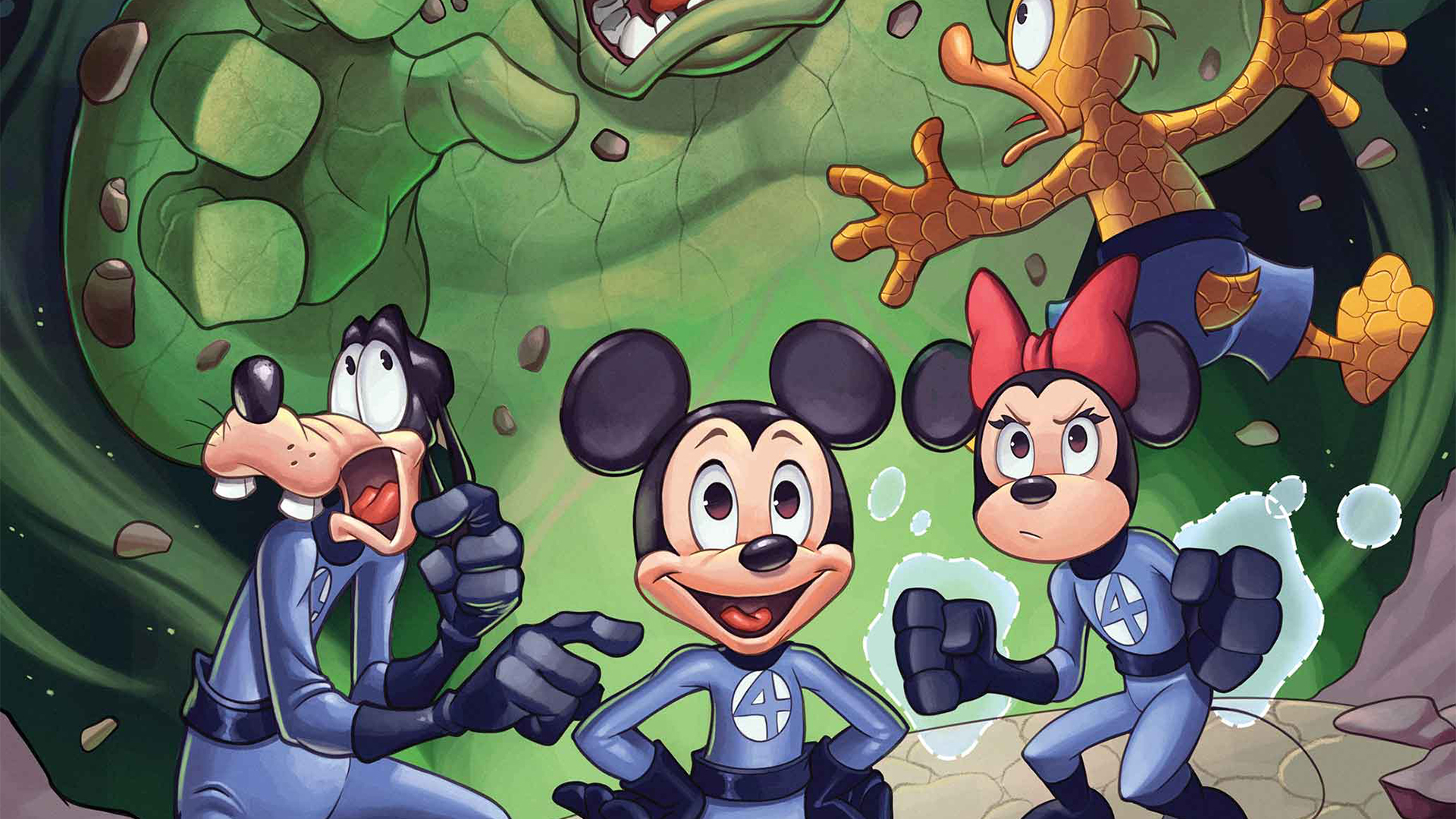 Los Cuatro Fantásticos se vuelven Disney cuando Mickey, Minnie, Donald y Goofy se convierten en los FF en un nuevo cómic combinado