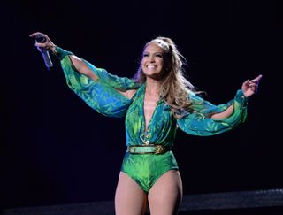 Jennifer Lopez performs onstage during her first ever hometown concert to launch State Farm Neighbourhood Sessions