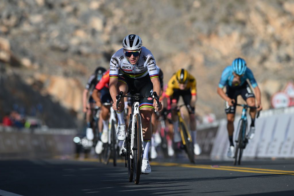 Remco Evenepoel sprinted to the finish to take a time bonus and so the UAE Tour race lead