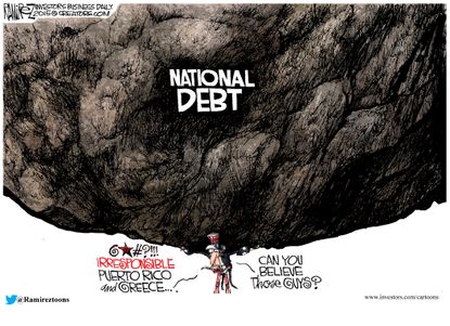 Political cartoon U.S. National Debt