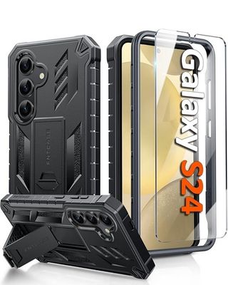 FNTCASE for Samsung Galaxy S24 Case Military Grade Protective Cases with Kickstand 