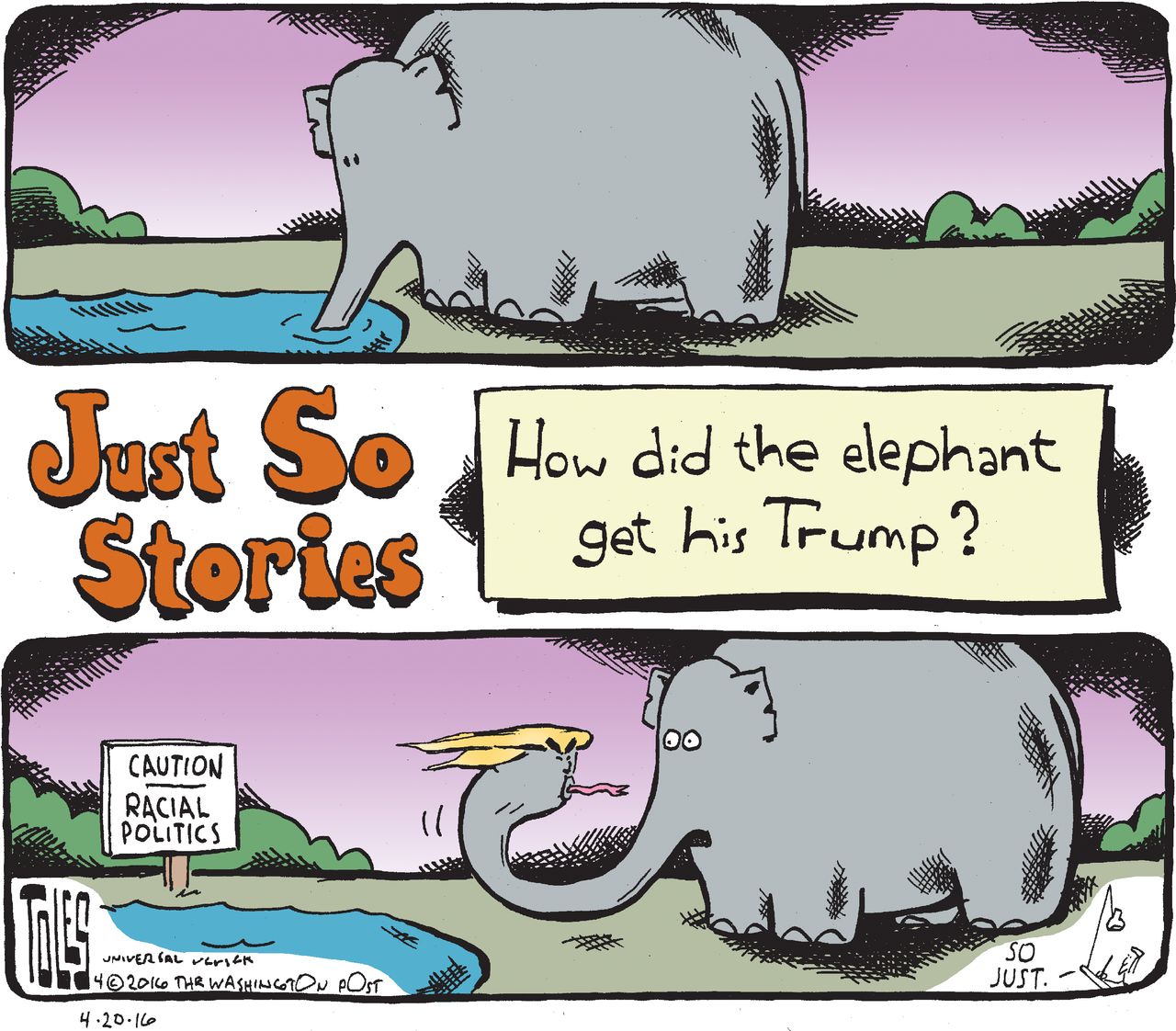 Political Cartoon U.S. Trump GOP