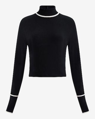 Express, Tipped Cropped Turtleneck Sweater