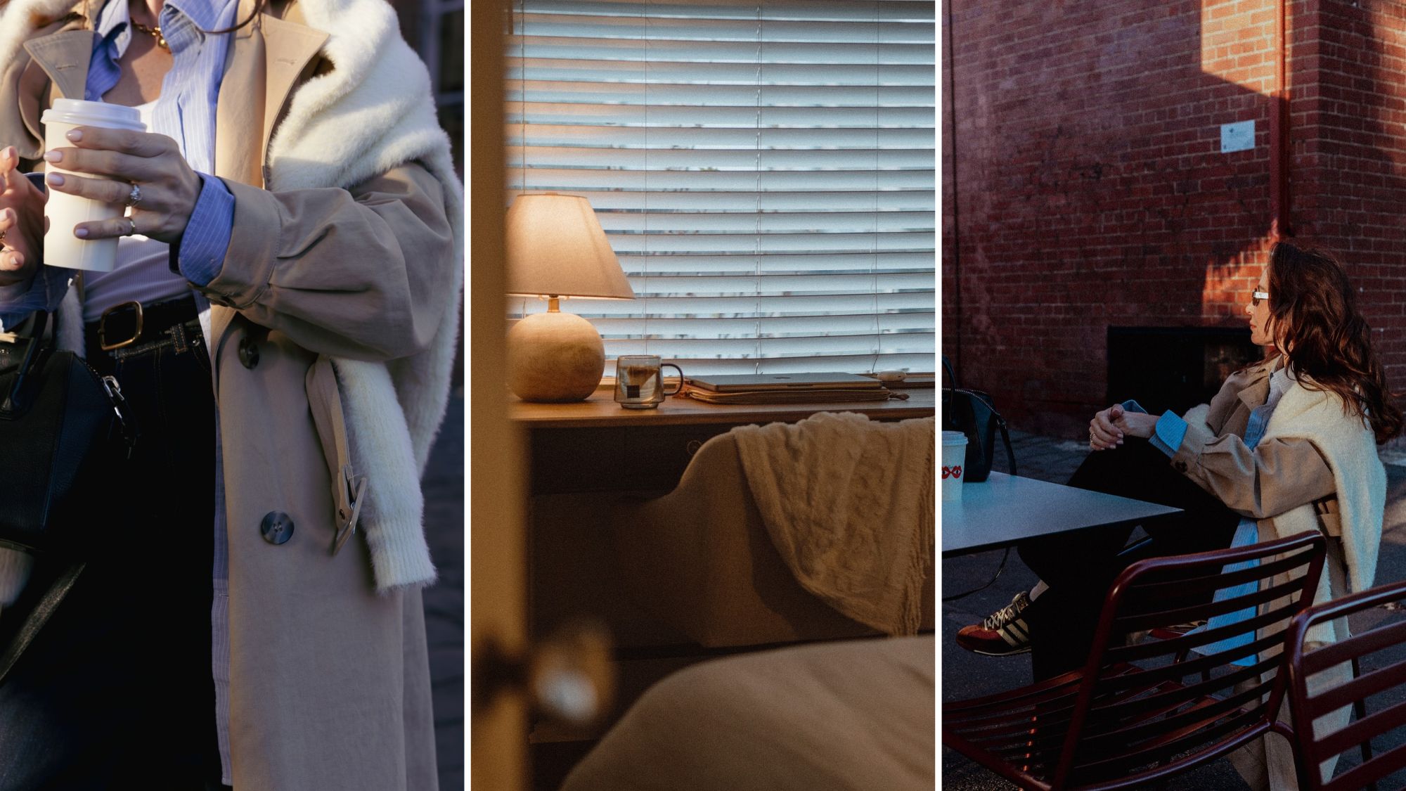 A woman trying to beat the winter blues; at home, in her study, and out and about