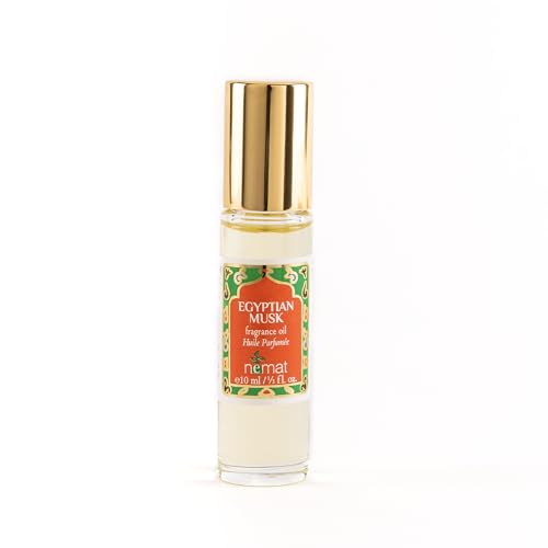 Egyptian Musk Perfume Oil Roll-On - Egyptian Fragrance Oil Roller (no Alcohol) Perfumes for Women and Men by Nemat Fragrances, 10 Ml / 0.33 Fl Oz