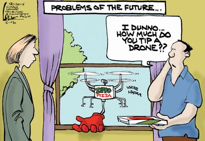 Editorial cartoon U.S. drones