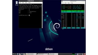 Debian 11 desktop running on the Nezha