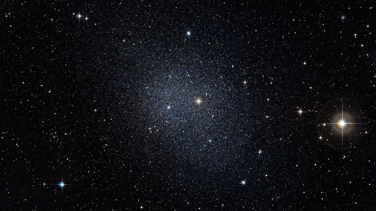 The Fornax dwarf galaxy, which is one of about 59 known dwarf satellite galaxies of our Milky Way.